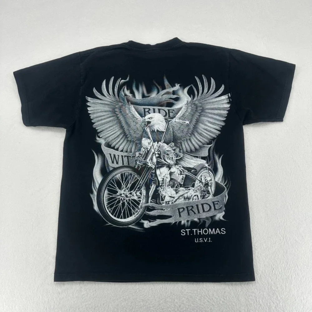 SP‎ General Clothing Ride With Pride Eagle Motorcycle T-Shirt Black M - Picture 12 of 16